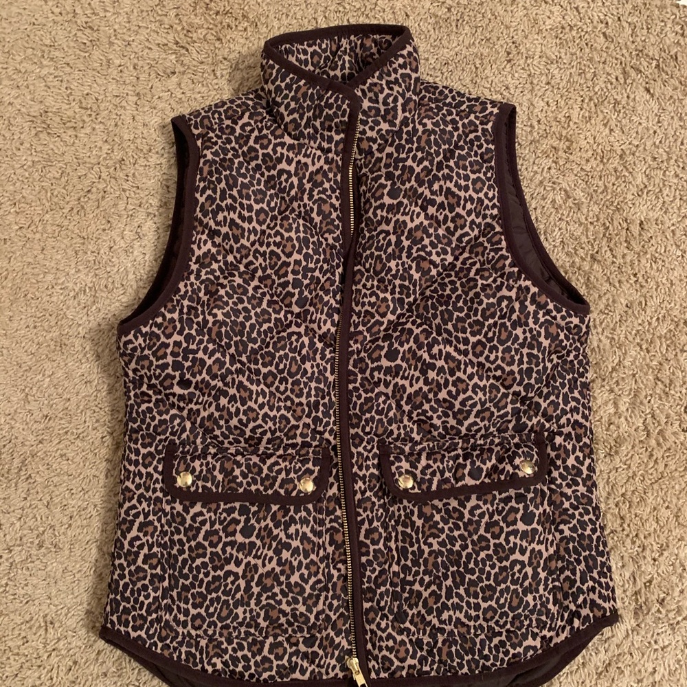 J. Crew Leopard Vest